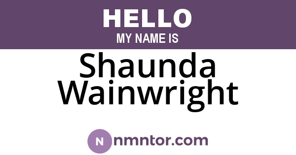 Shaunda Wainwright