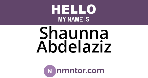 Shaunna Abdelaziz
