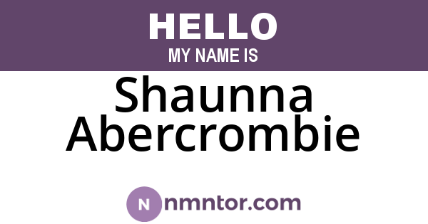Shaunna Abercrombie