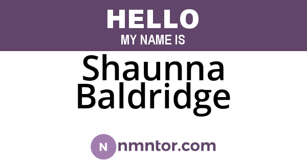 Shaunna Baldridge