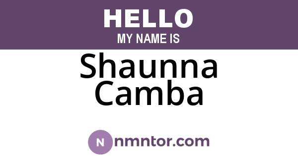 Shaunna Camba