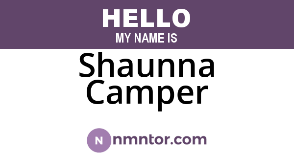 Shaunna Camper