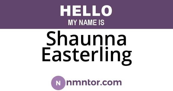 Shaunna Easterling