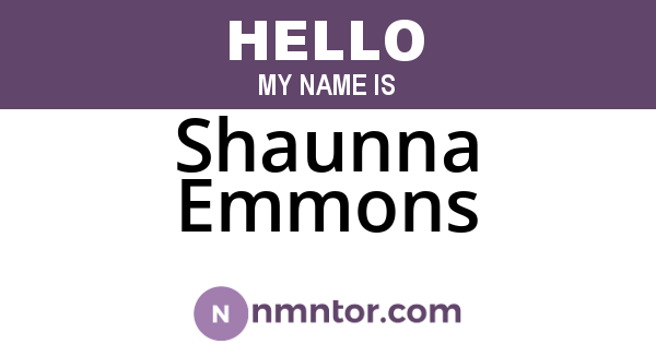 Shaunna Emmons