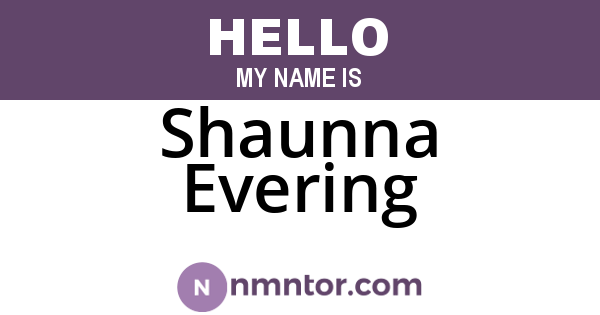 Shaunna Evering