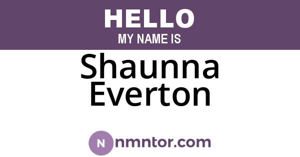 Shaunna Everton