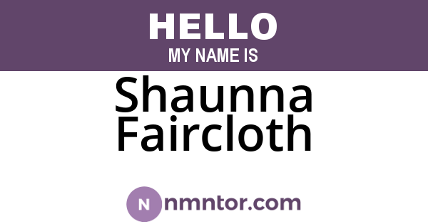 Shaunna Faircloth