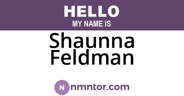 Shaunna Feldman