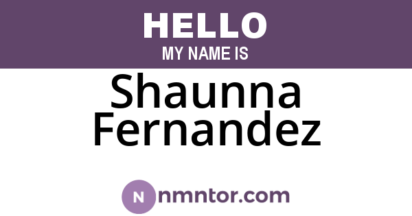 Shaunna Fernandez