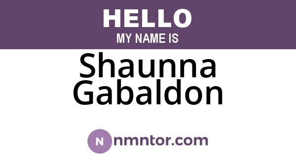 Shaunna Gabaldon
