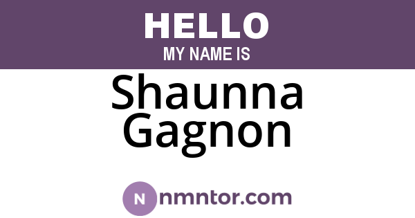 Shaunna Gagnon