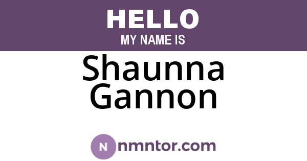 Shaunna Gannon
