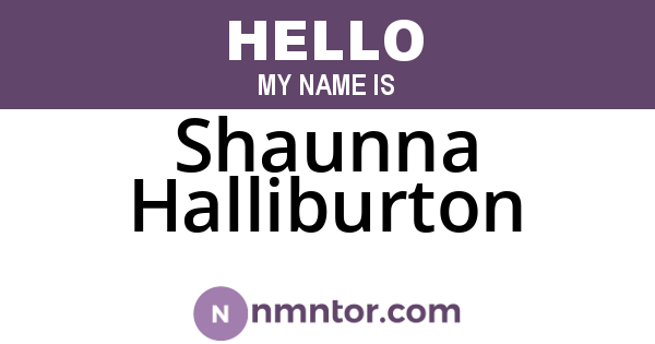 Shaunna Halliburton