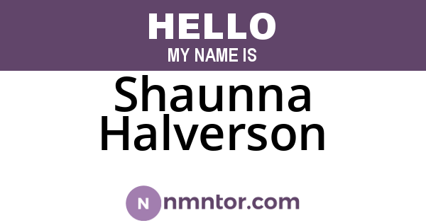 Shaunna Halverson
