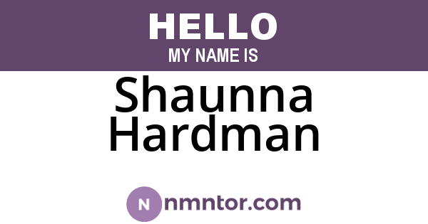 Shaunna Hardman