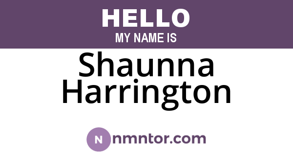 Shaunna Harrington