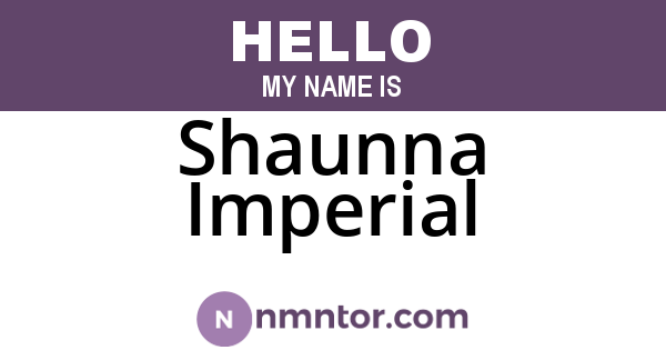 Shaunna Imperial