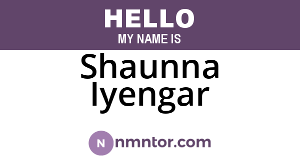 Shaunna Iyengar