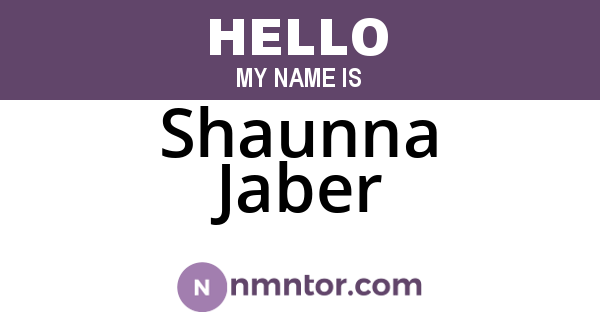Shaunna Jaber