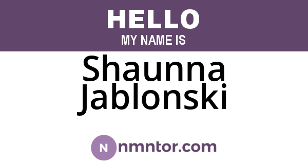 Shaunna Jablonski