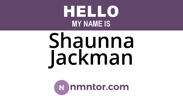 Shaunna Jackman