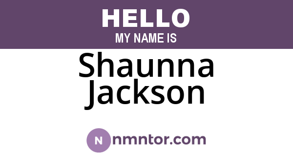 Shaunna Jackson