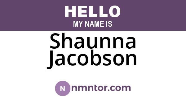 Shaunna Jacobson