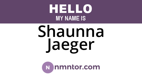 Shaunna Jaeger