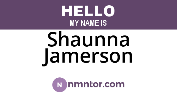 Shaunna Jamerson