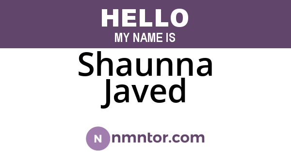 Shaunna Javed