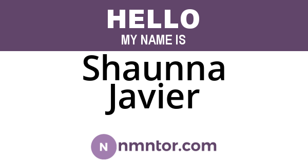 Shaunna Javier