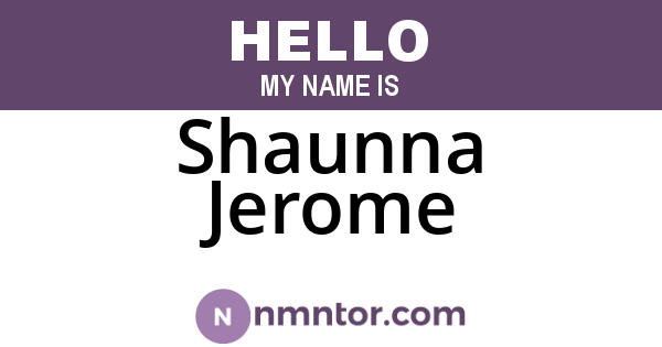 Shaunna Jerome