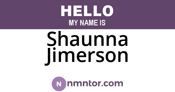 Shaunna Jimerson