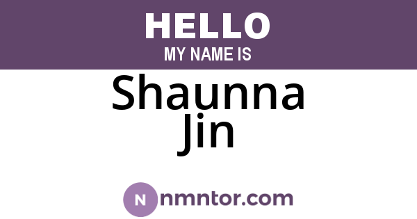 Shaunna Jin
