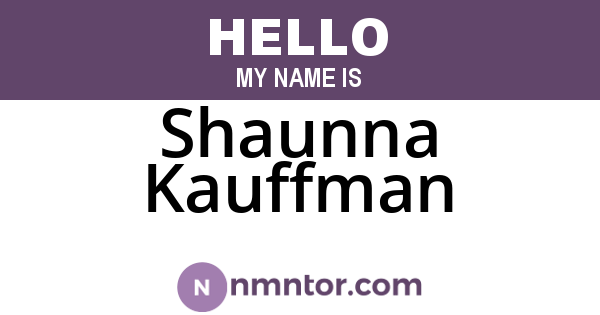 Shaunna Kauffman