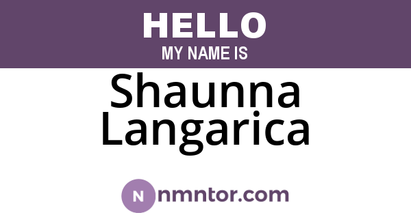 Shaunna Langarica