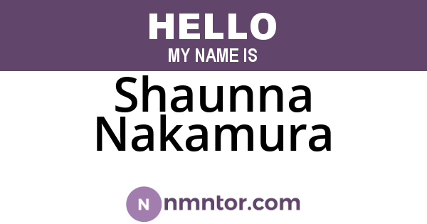Shaunna Nakamura