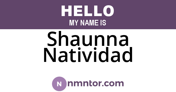 Shaunna Natividad