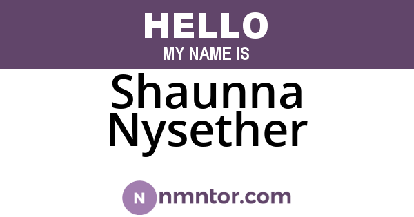 Shaunna Nysether