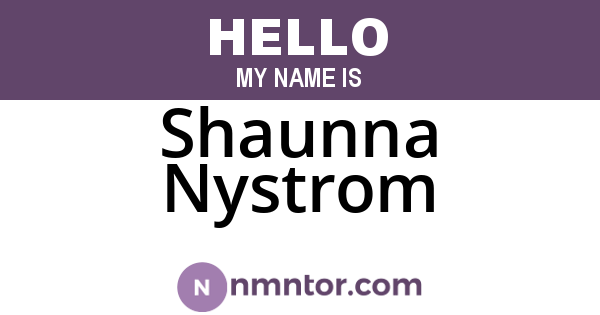 Shaunna Nystrom