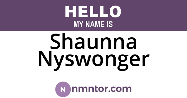 Shaunna Nyswonger