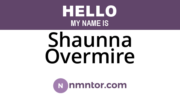 Shaunna Overmire