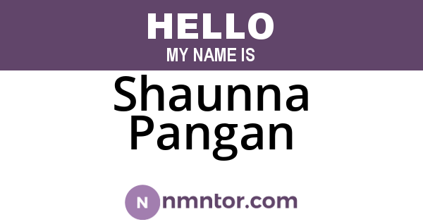 Shaunna Pangan