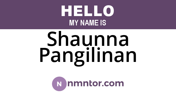 Shaunna Pangilinan