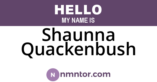 Shaunna Quackenbush