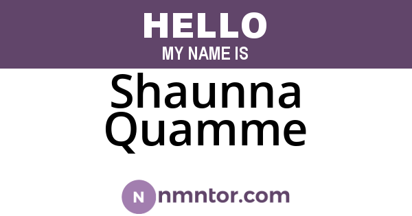 Shaunna Quamme