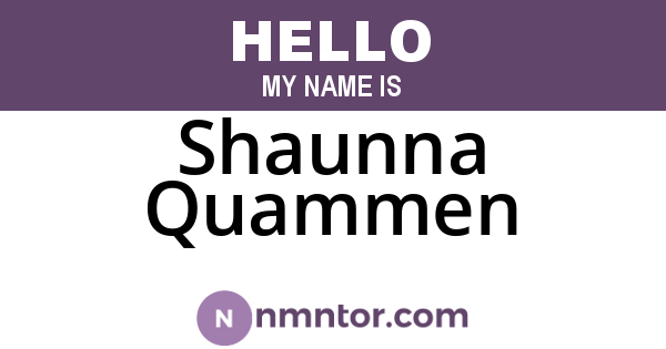 Shaunna Quammen
