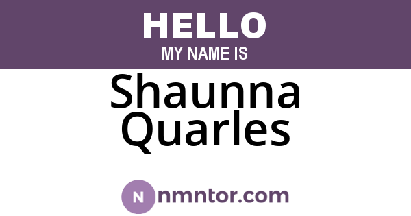 Shaunna Quarles