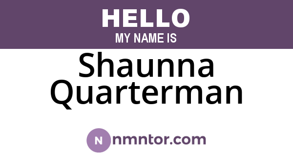 Shaunna Quarterman