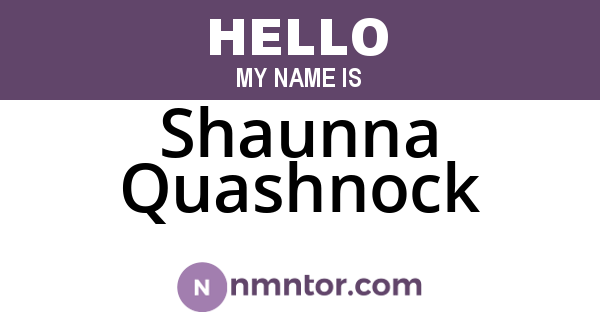 Shaunna Quashnock